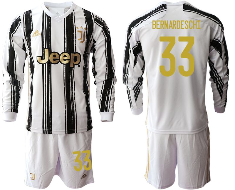 Men 2020-2021 club Juventus home long sleeves #33 white Soccer Jerseys->juventus jersey->Soccer Club Jersey